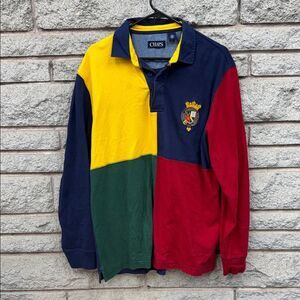 Vintage Chaps Multicolor Crest Polo Shirt